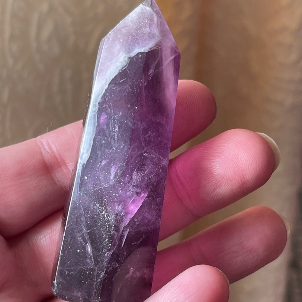 Dream amethyst and purple fluorite Genuine gemstone towers - Picture 8 of 10